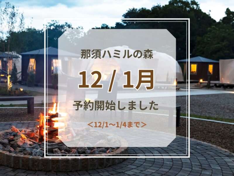 12 / １月予約開始のお知らせ