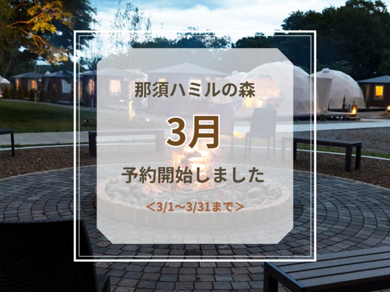 3月予約開始のお知らせ
