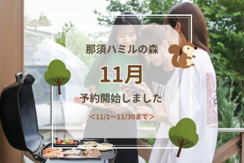 11月ご予約受付開始のお知らせ