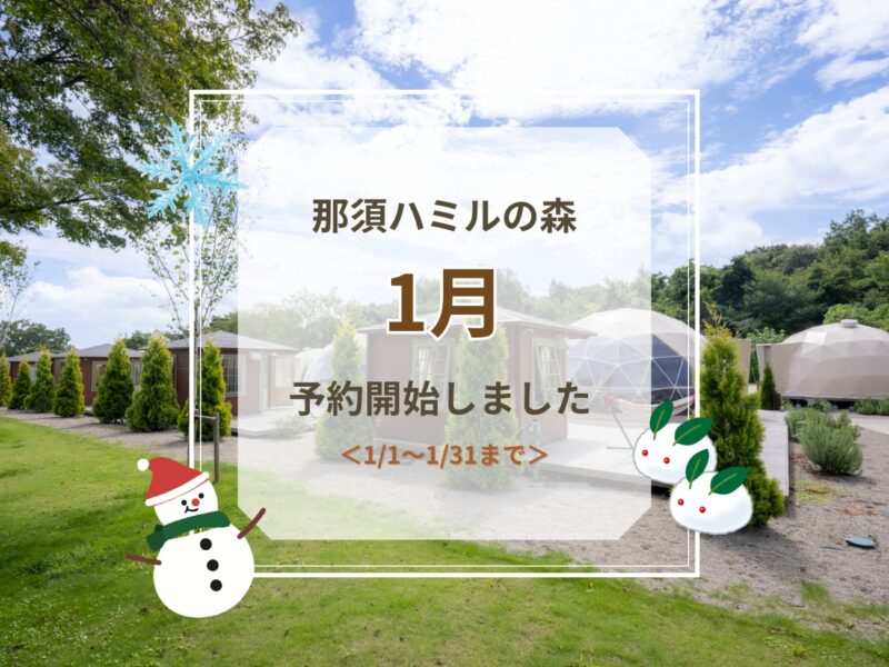 1月ご予約受付開始のお知らせ